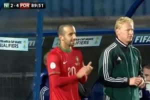 只大9天🤯13年世预赛,曼联主帅阿莫林曾在第89分钟替换C罗登场